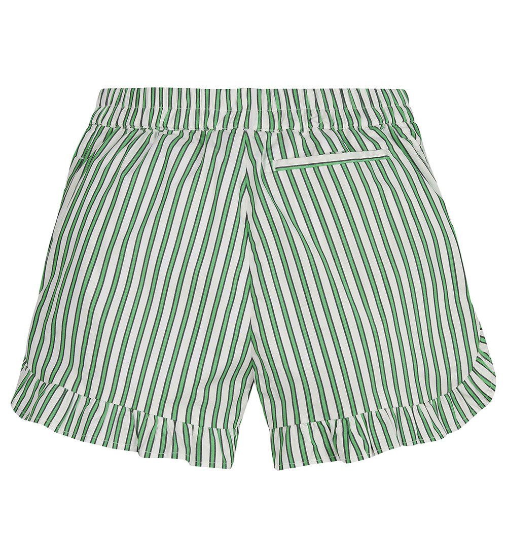 Tommy Hilfiger Shorts - Striped Ruffle Short - Spring Lime Strip