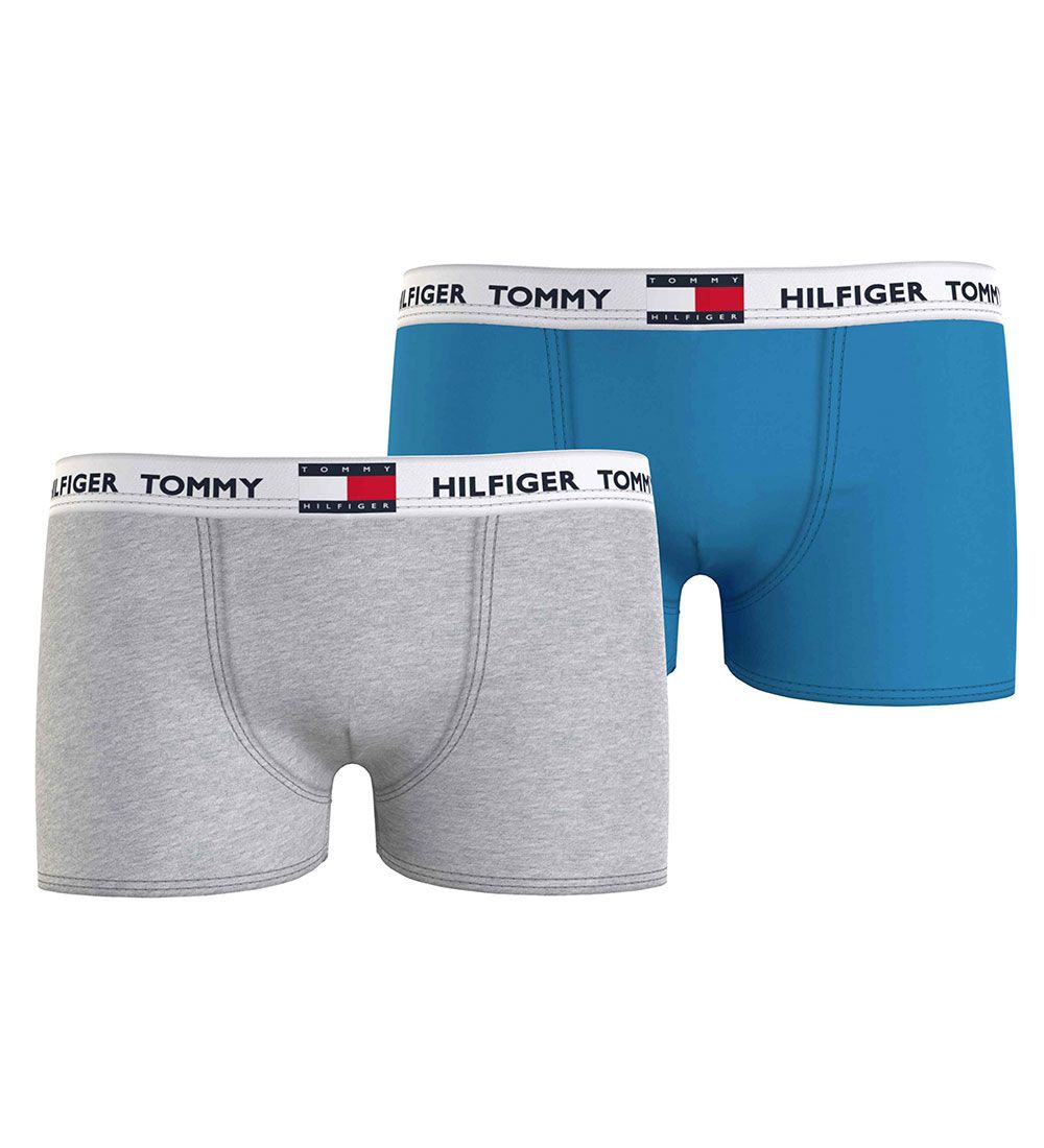 Tommy Hilfiger Boxershorts - 2-Pak Trunk - Light Grey/ Deep Sky