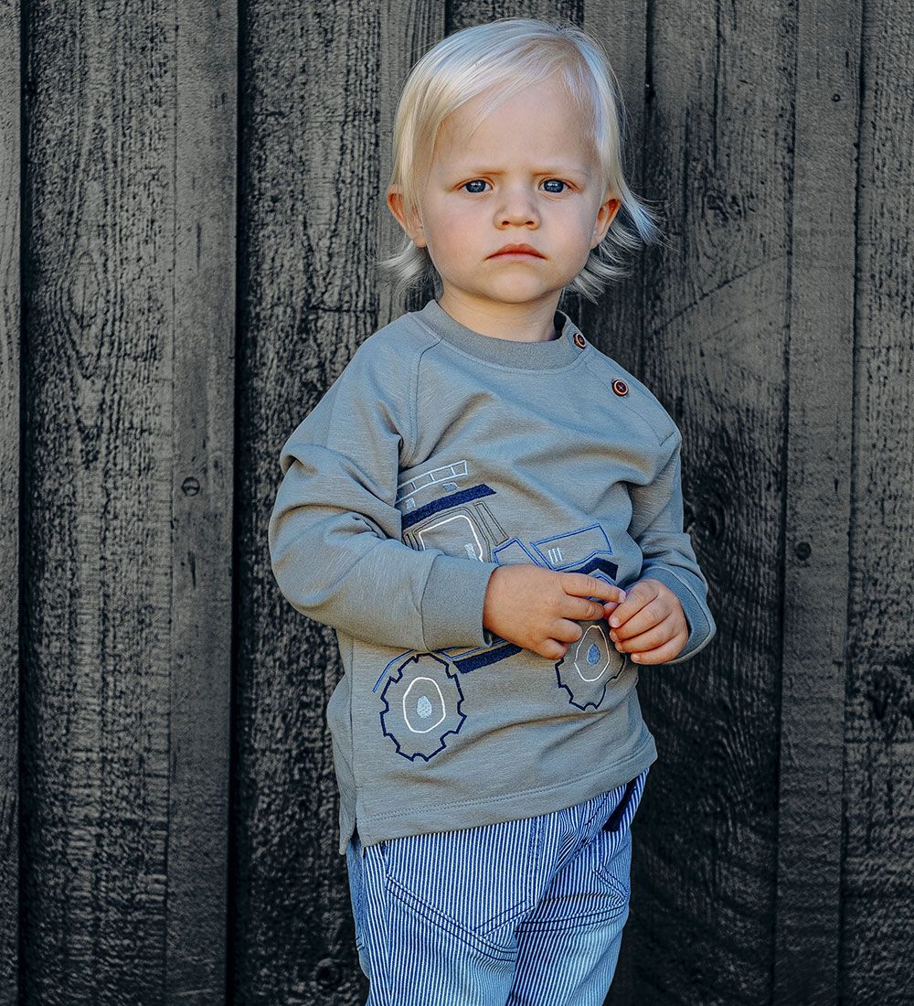 Hust and Claire Sweatshirt - Aslak - Seagrass m. Traktor