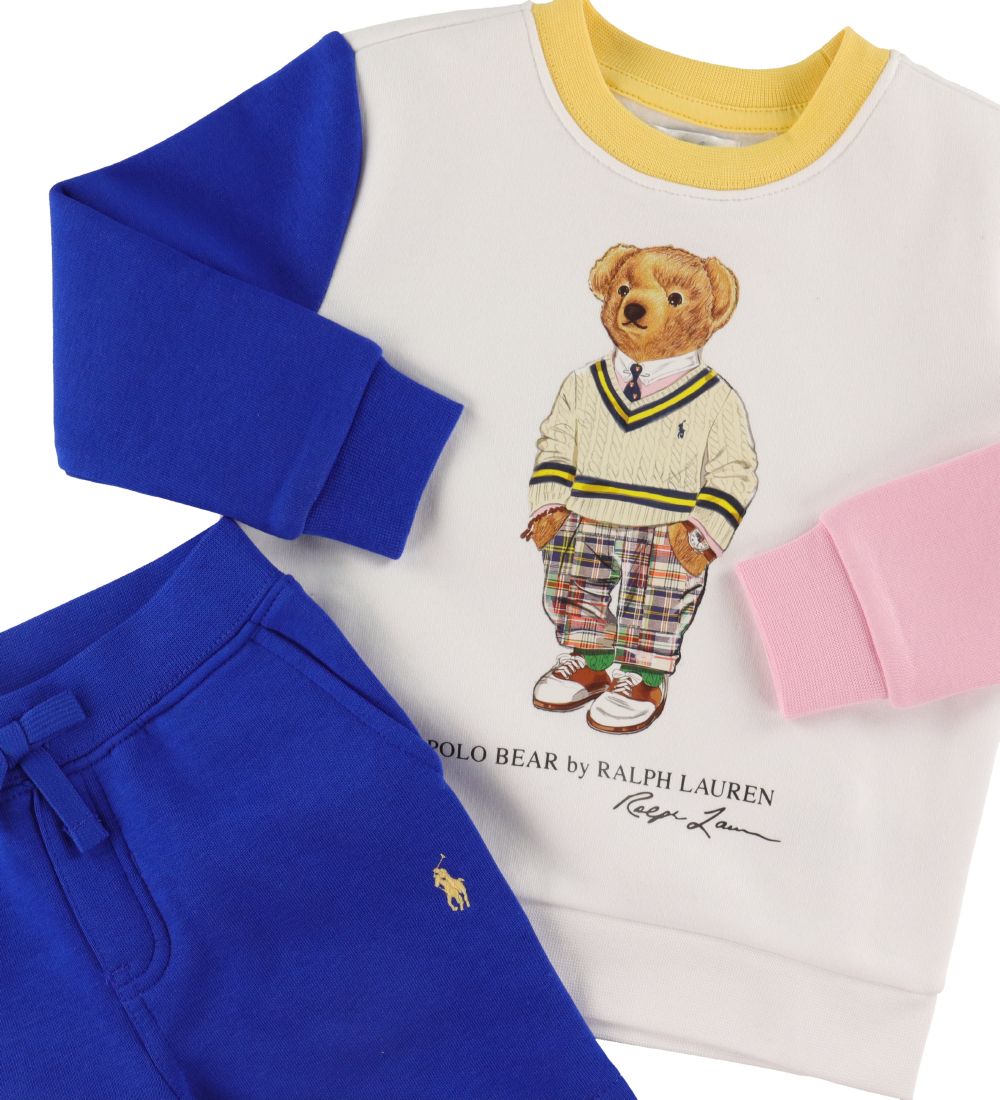 Polo Ralph Lauren Sweatshirt/Sweatshorts - Watch Hill - Hvid/Blå