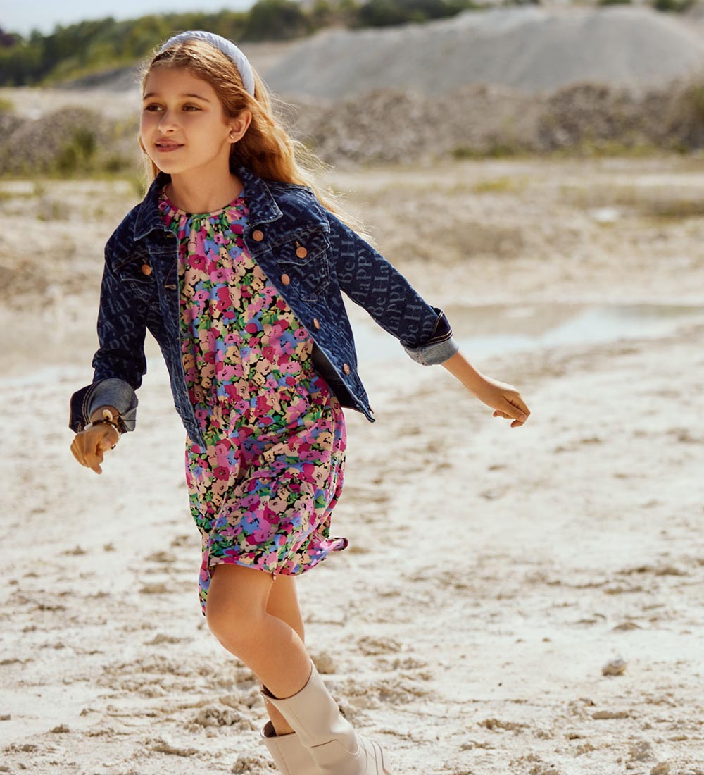 Kids Only Kjole - Kogtilma - Black/Vally Flo