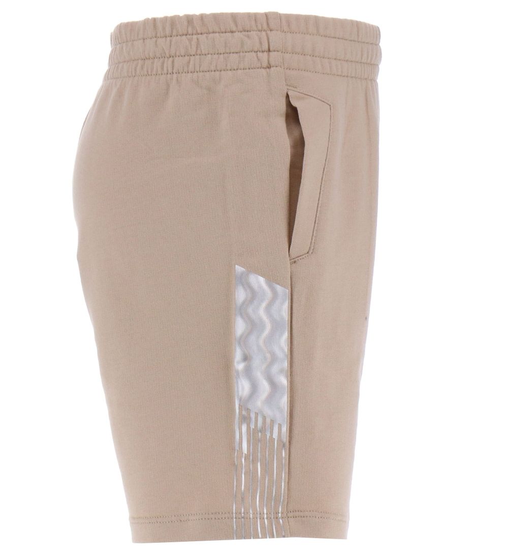 EA7 Sweatshorts - Oxford Tan m. Sølv