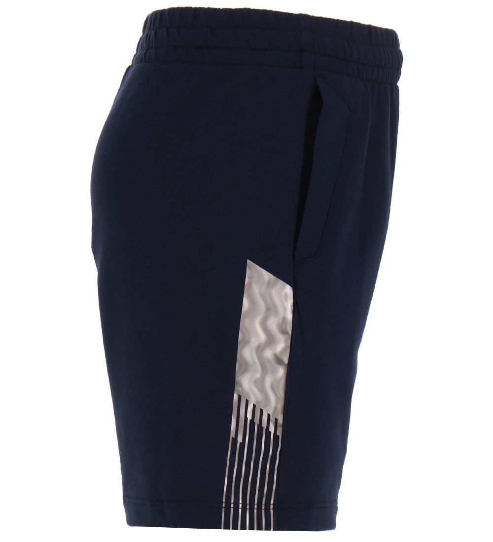 EA7 Sweatshorts - Navy m. Sølv