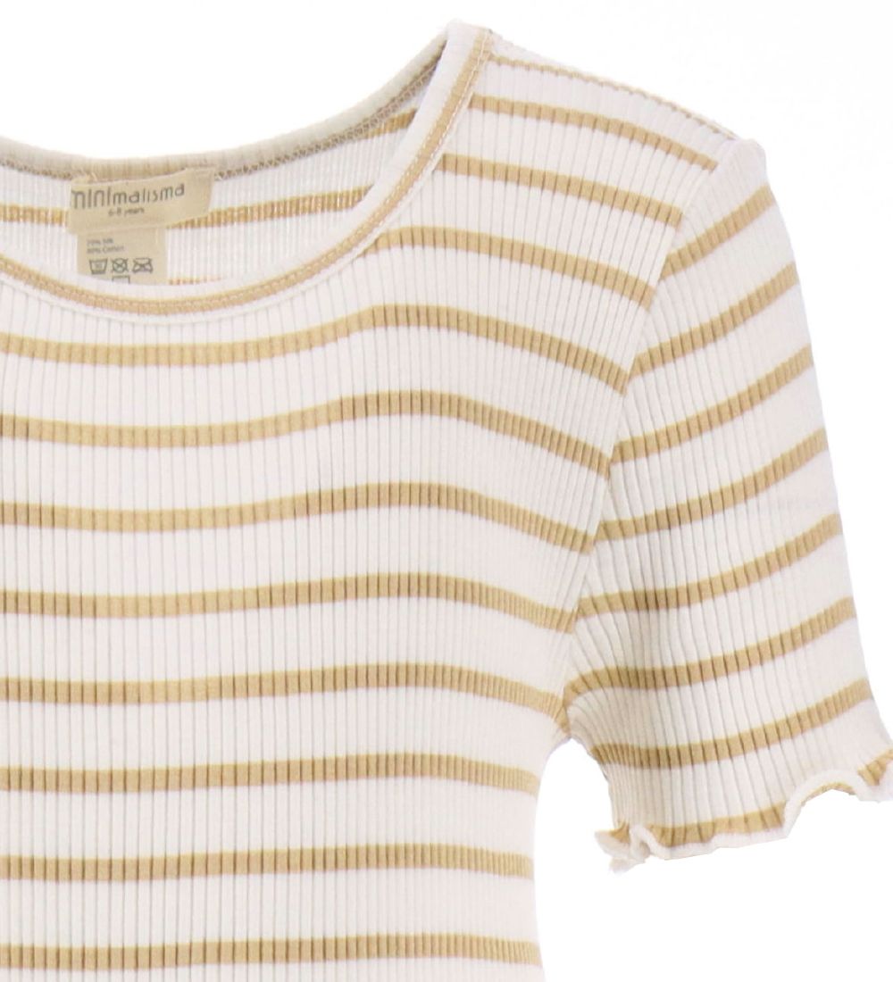 Minimalisma T-shirt - Silke/Bomuld - Blomst - Honey Stripes