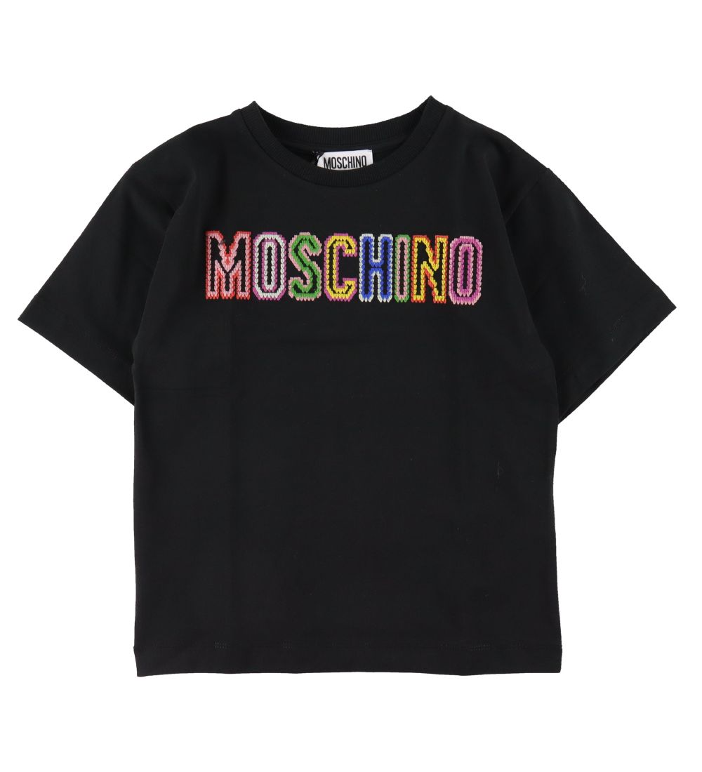 Moschino T-shirt  - Maxi - Sort m. Logo/Broderi