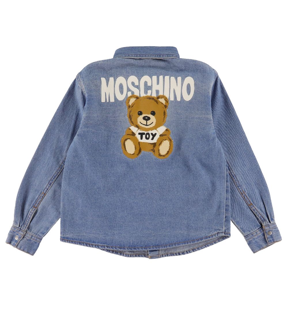 Moschino Skjorte - Denim - Blå m. Bamse