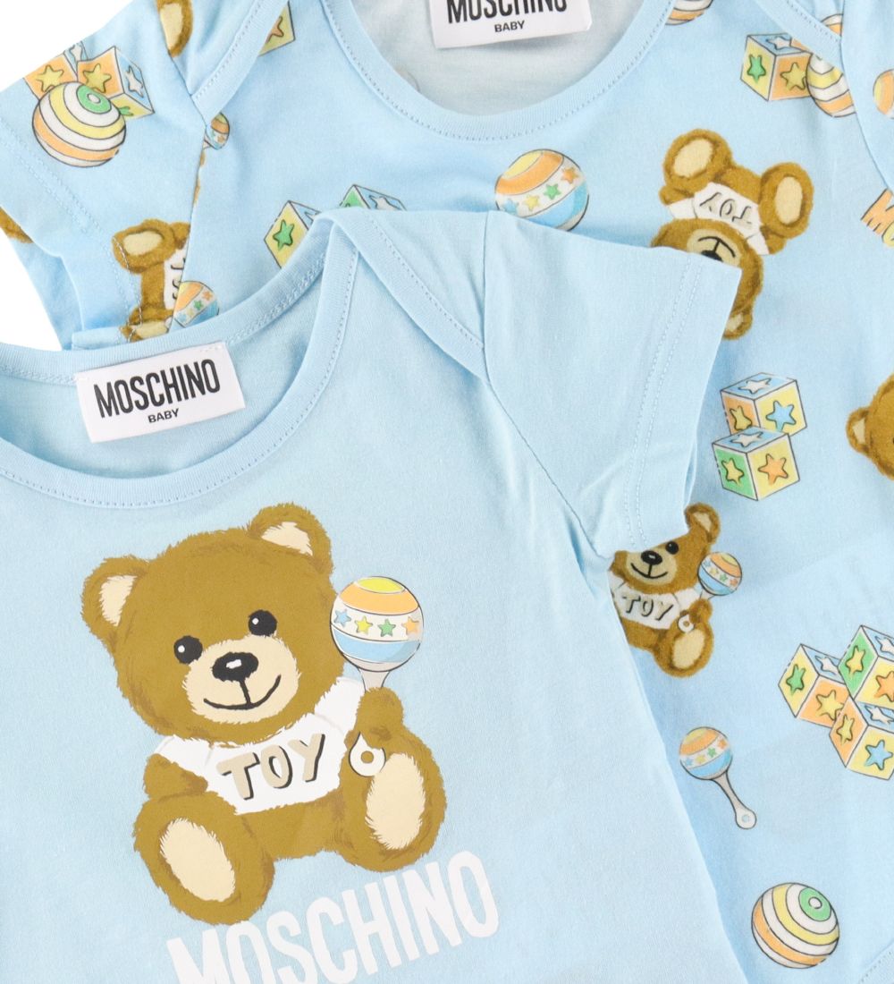 Moschino Bodyer k/æ - 2 -pak - Lyseblå m. Print