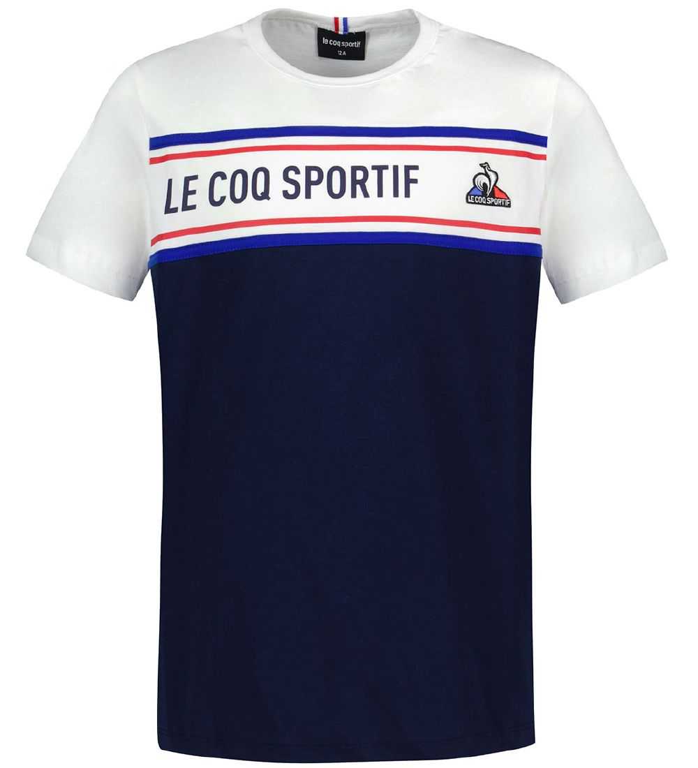 Le Coq Sportif T-shirt - TRI - Mrke Bl/Hvid