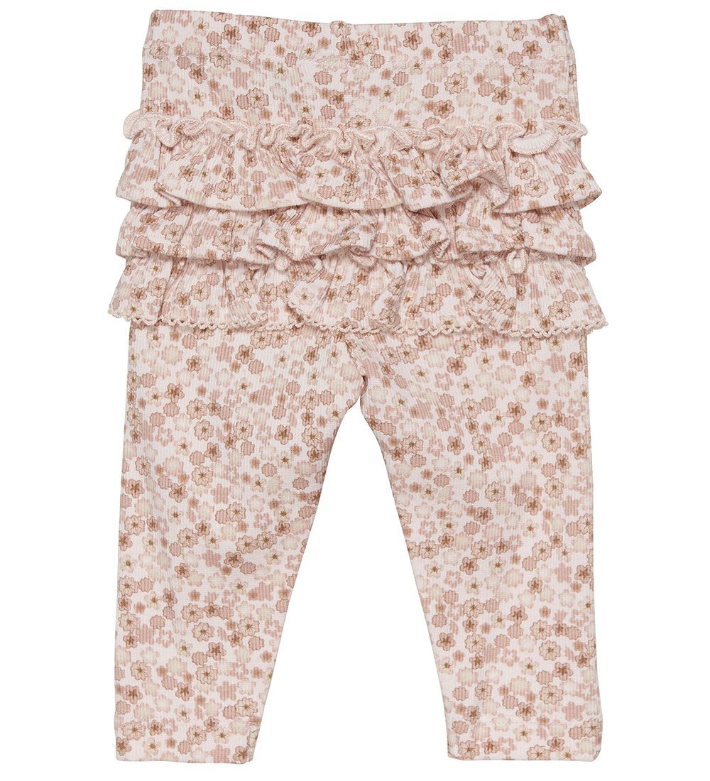 Minymo Leggings - Rib - Bamboo - Soft Pink