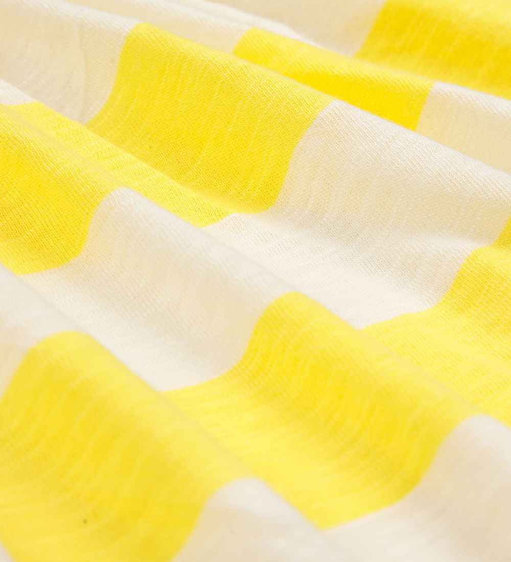 Bobo Choses Kjole - Yellow Stripes Ruffle - Gul/Hvid