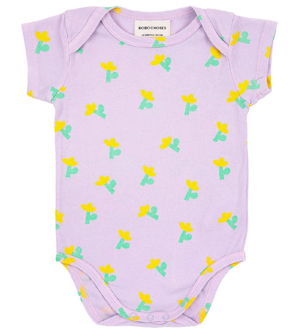 Bobo Choses Bodyer k/æ - 2-pak - Sea Flower - Hvid/Lilla