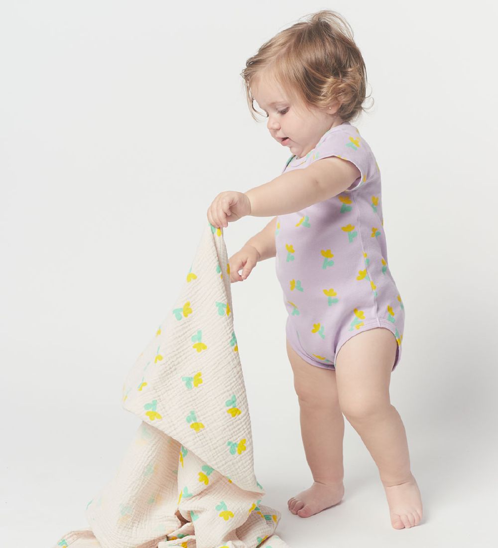 Bobo Choses Bodyer k/æ - 2-pak - Sea Flower - Hvid/Lilla