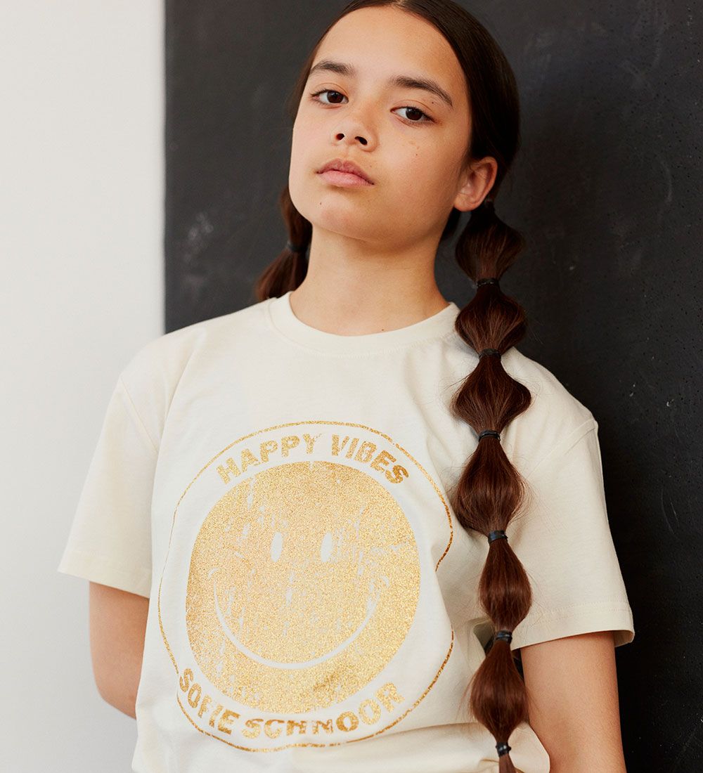 Petit by Sofie Schnoor T-shirt - Sand m. Guldprint