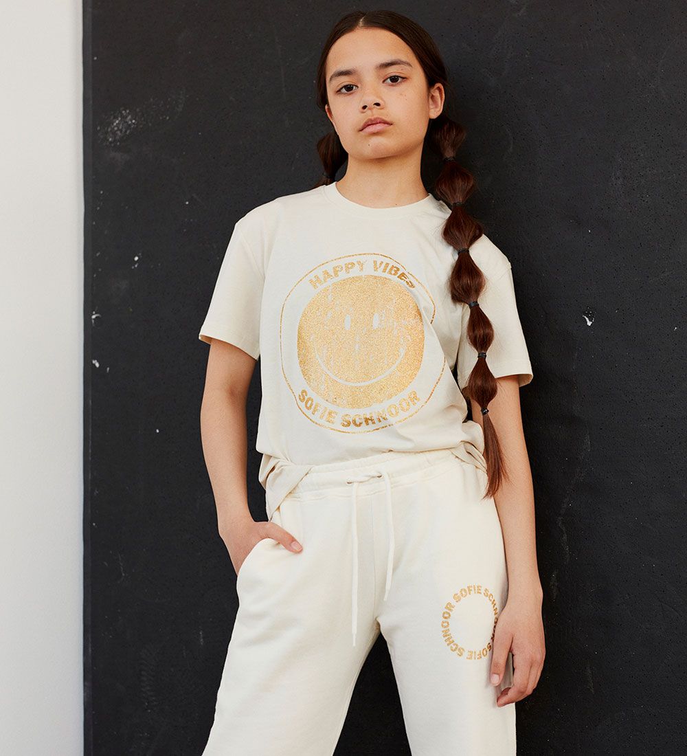 Petit by Sofie Schnoor T-shirt - Sand m. Guldprint