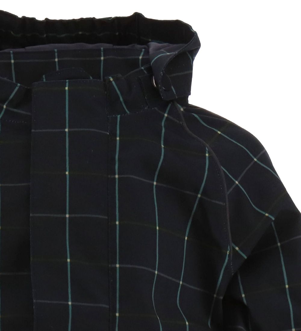 byLindgren Regnjakke - PE - Little Alvin - Midnight Ink Check AO