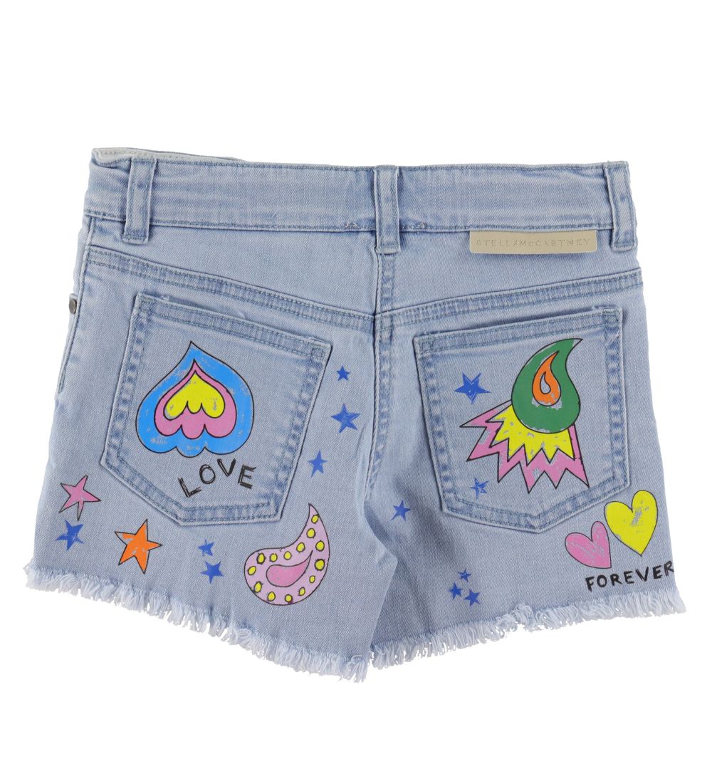 Stella McCartney Kids Shorts - Denim - Lyseblå m. Print