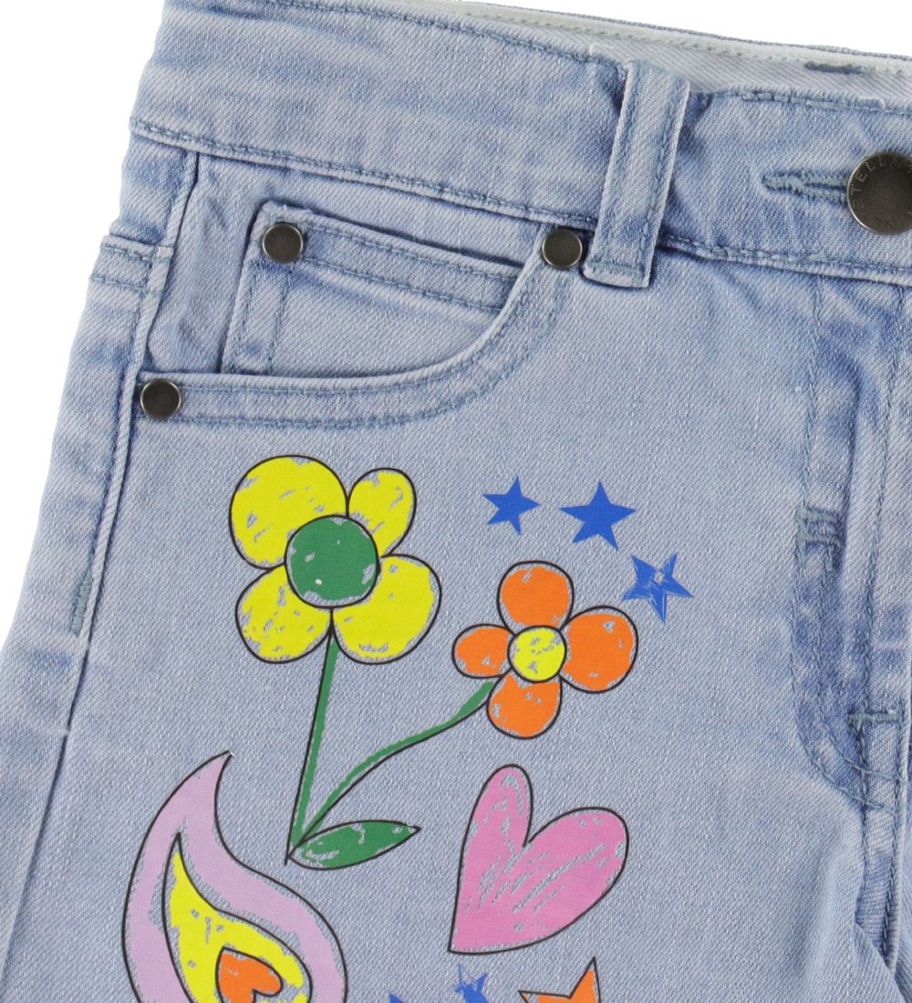 Stella McCartney Kids Shorts - Denim - Lyseblå m. Print