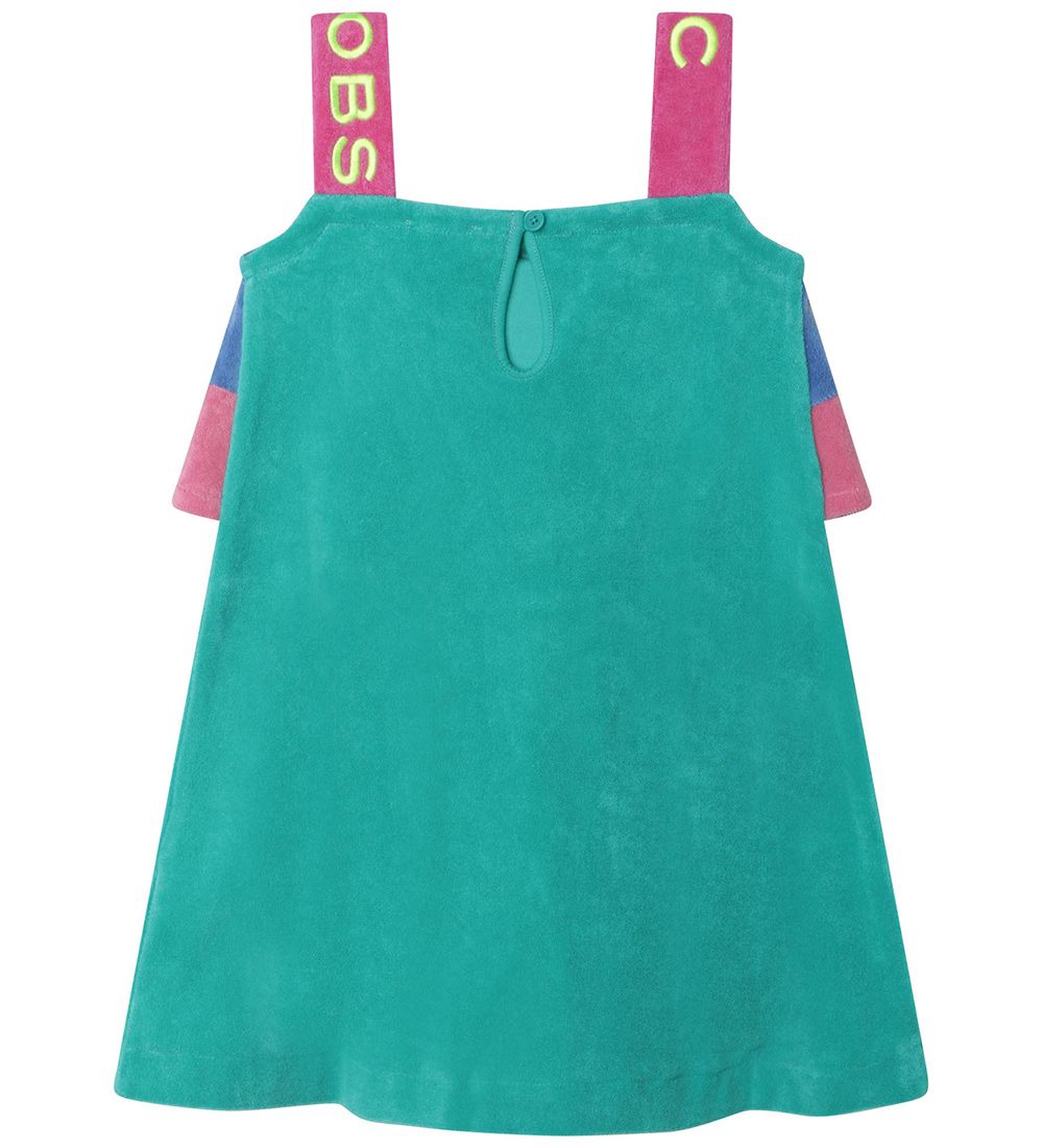 Little Marc Jacobs Kjole - Frotté - Grøn m. Blå/Rosa
