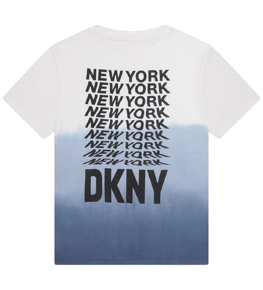 DKNY T-shirt - Hvid/Blå m. Print