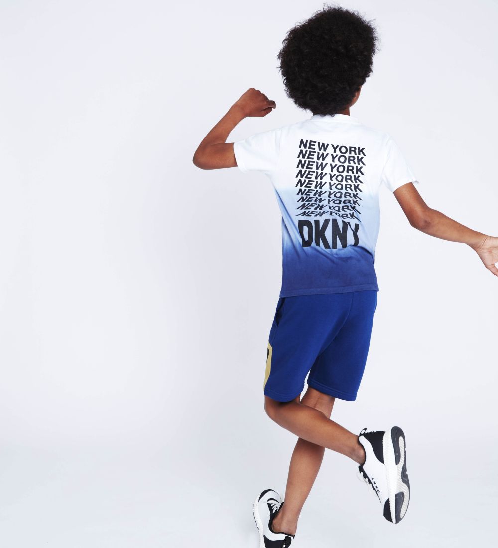 DKNY T-shirt - Hvid/Blå m. Print