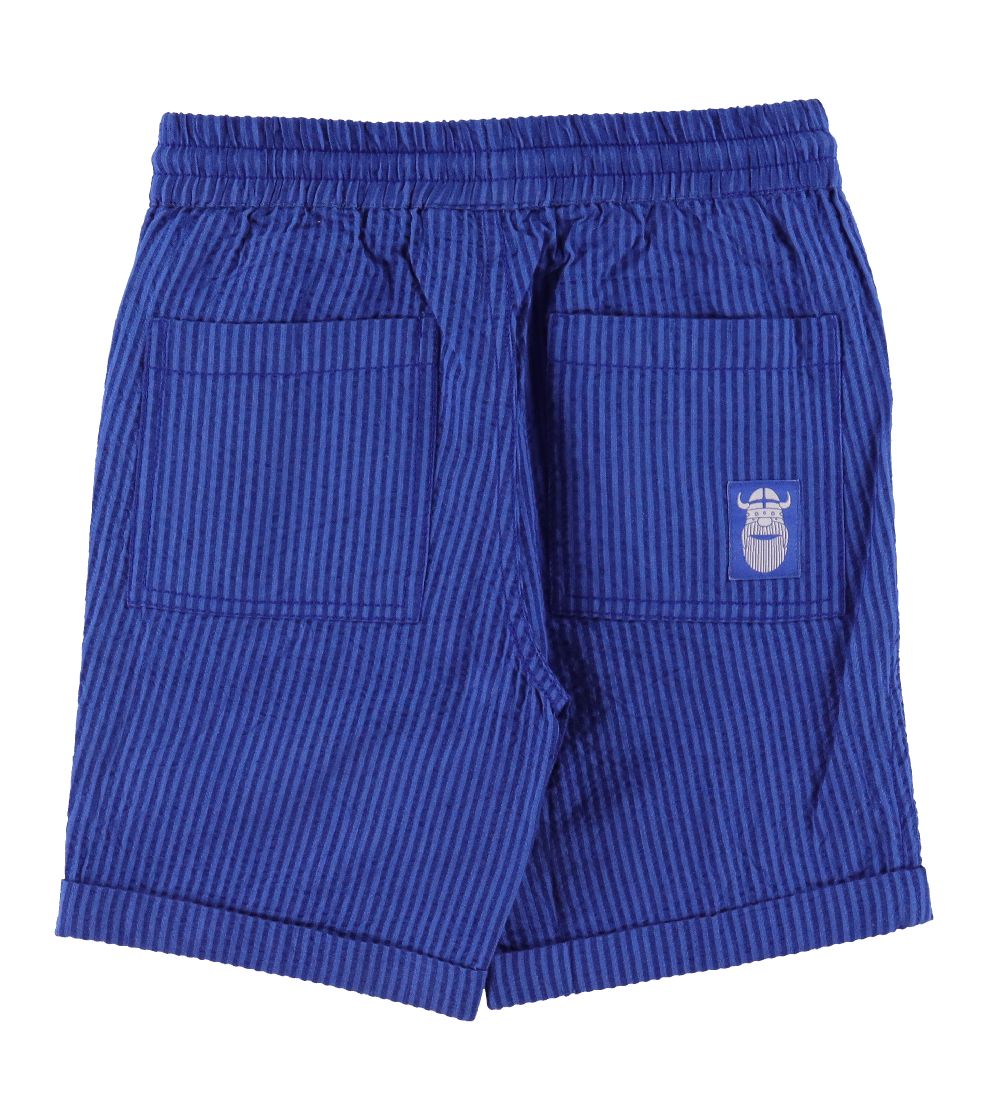 Danefæ Shorts - Danalfred Searsucker - Deep Marine/Klein Blue