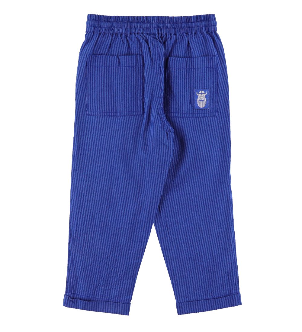 Danefæ Bukser - Danalfred Searsucker - Deep Marine/Klein Blue