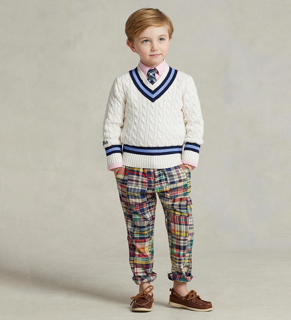 Polo Ralph Lauren Bluse - Strik - Watch Hill - Cream/Navy