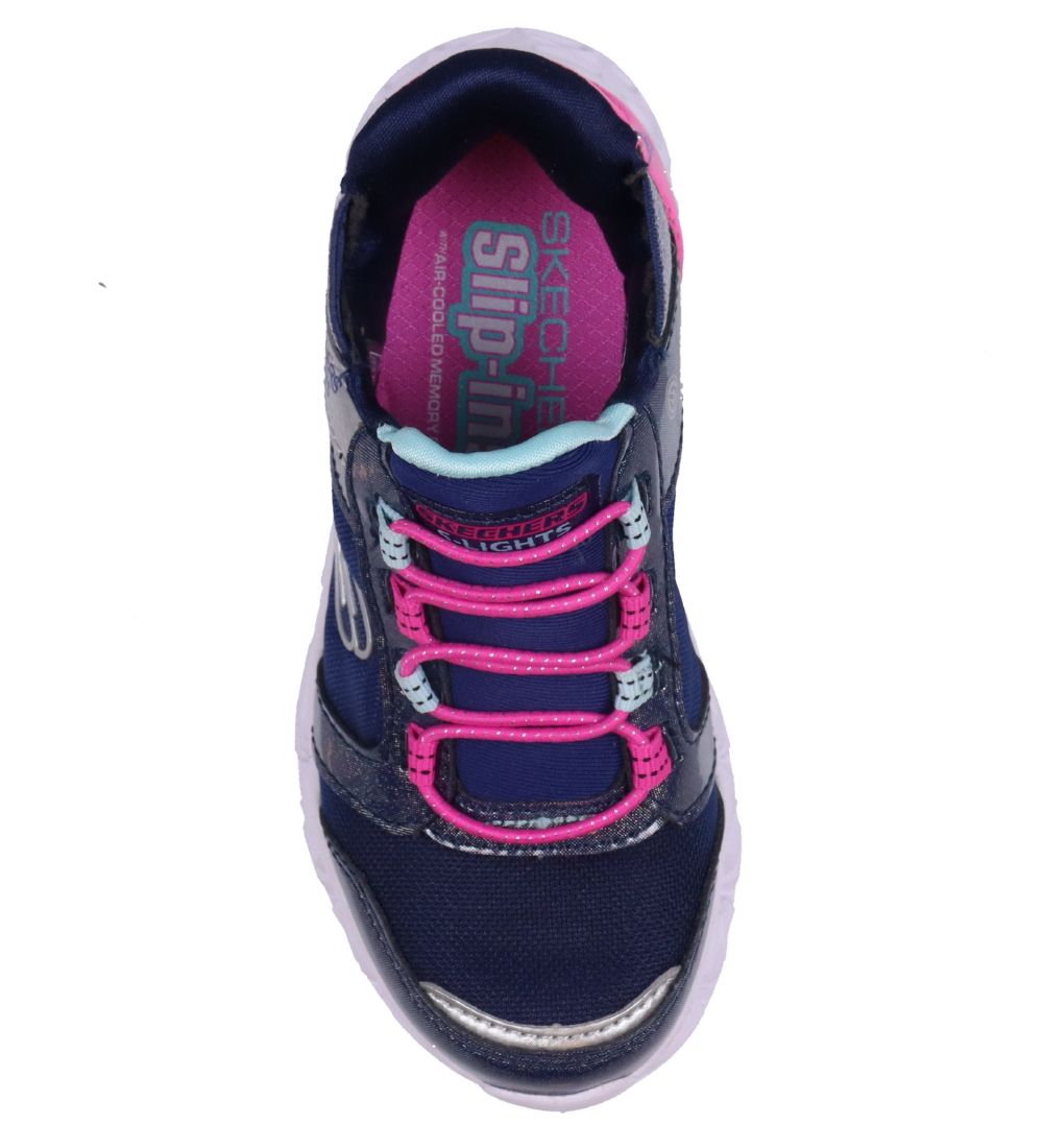 Skechers Sneakers m. Lys - Slip-Ins - Navy Multicolor