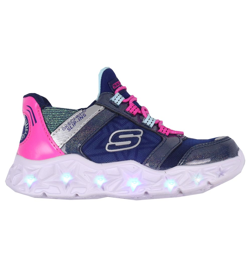 Skechers Sneakers m. Lys - Slip-Ins - Navy Multicolor