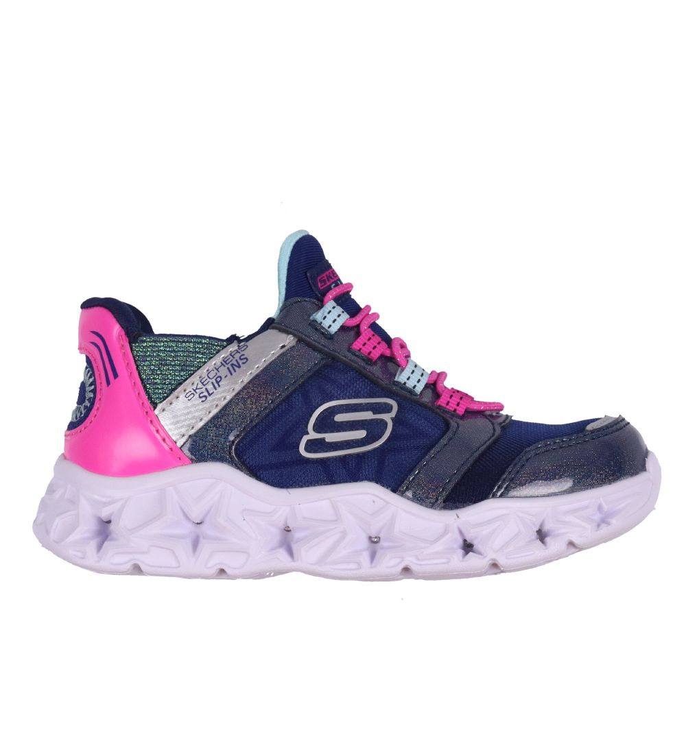 Skechers Sneakers m. Lys - Slip-Ins - Navy Multicolor