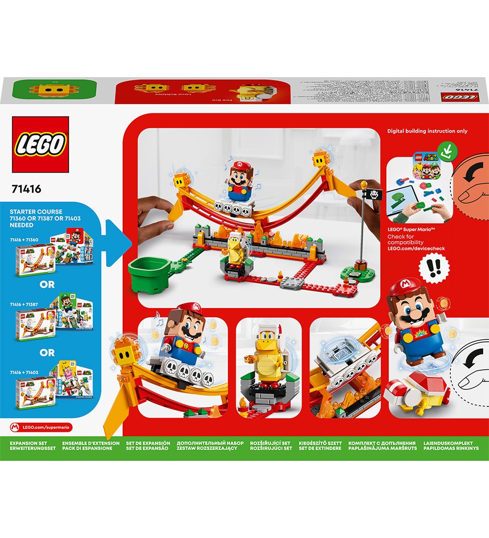 LEGO® Super Mario - Lavabølge-forlystelse - Udvidelsessæt 71416