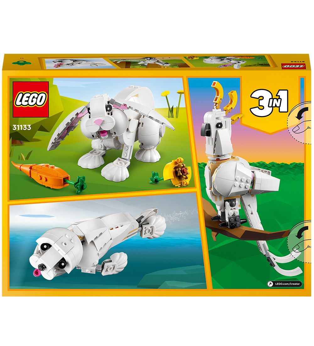 LEGO® Creator - Hvid Kanin 31133 - 3-i-1 - 258 Dele