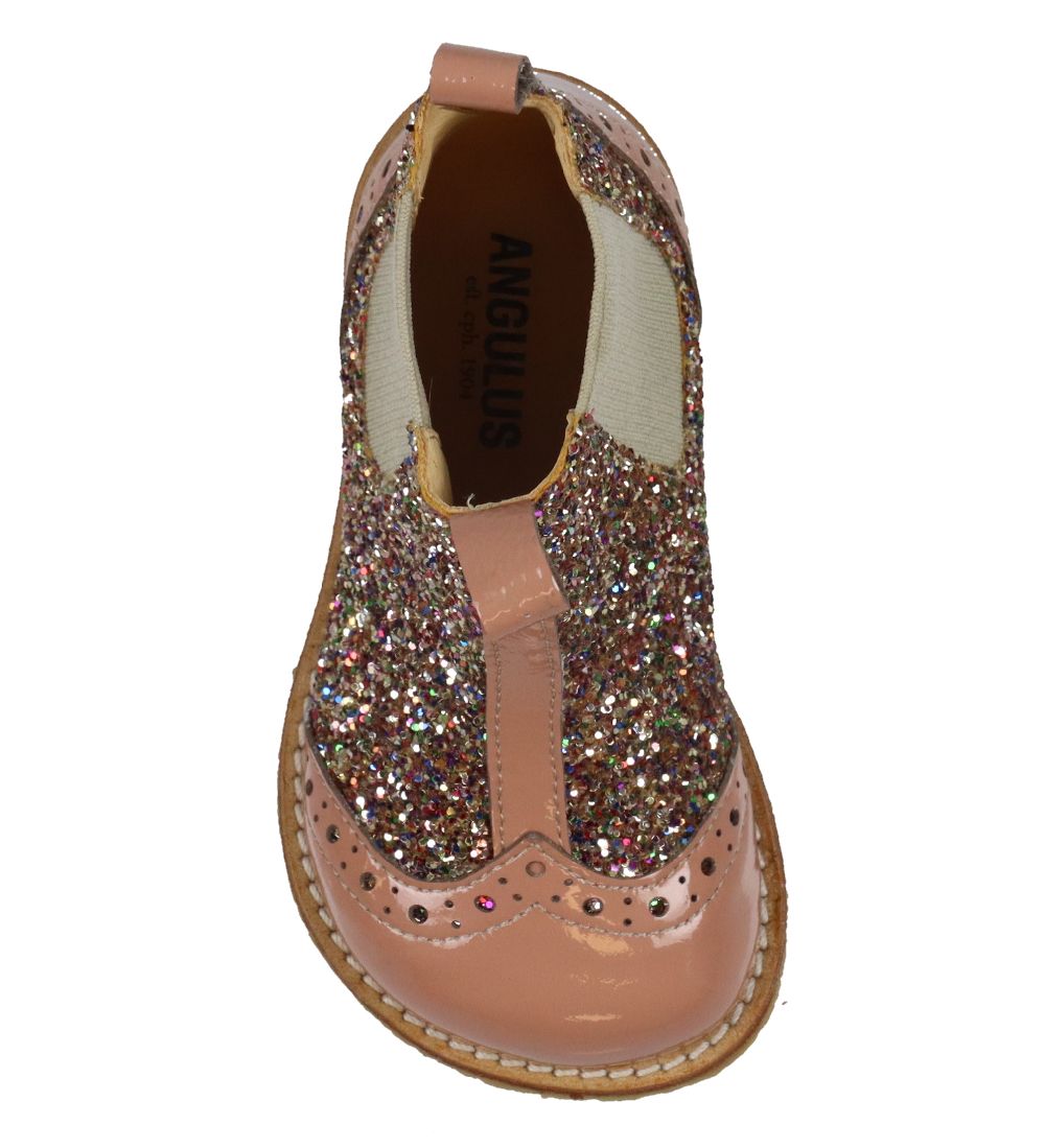 Angulus Støvler - Chelsea - Mørk Peach/Multi m. Glimmer