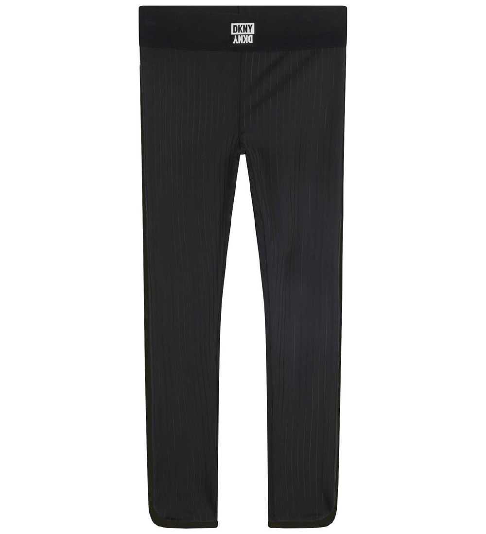 DKNY Leggings - Sort m. Striber