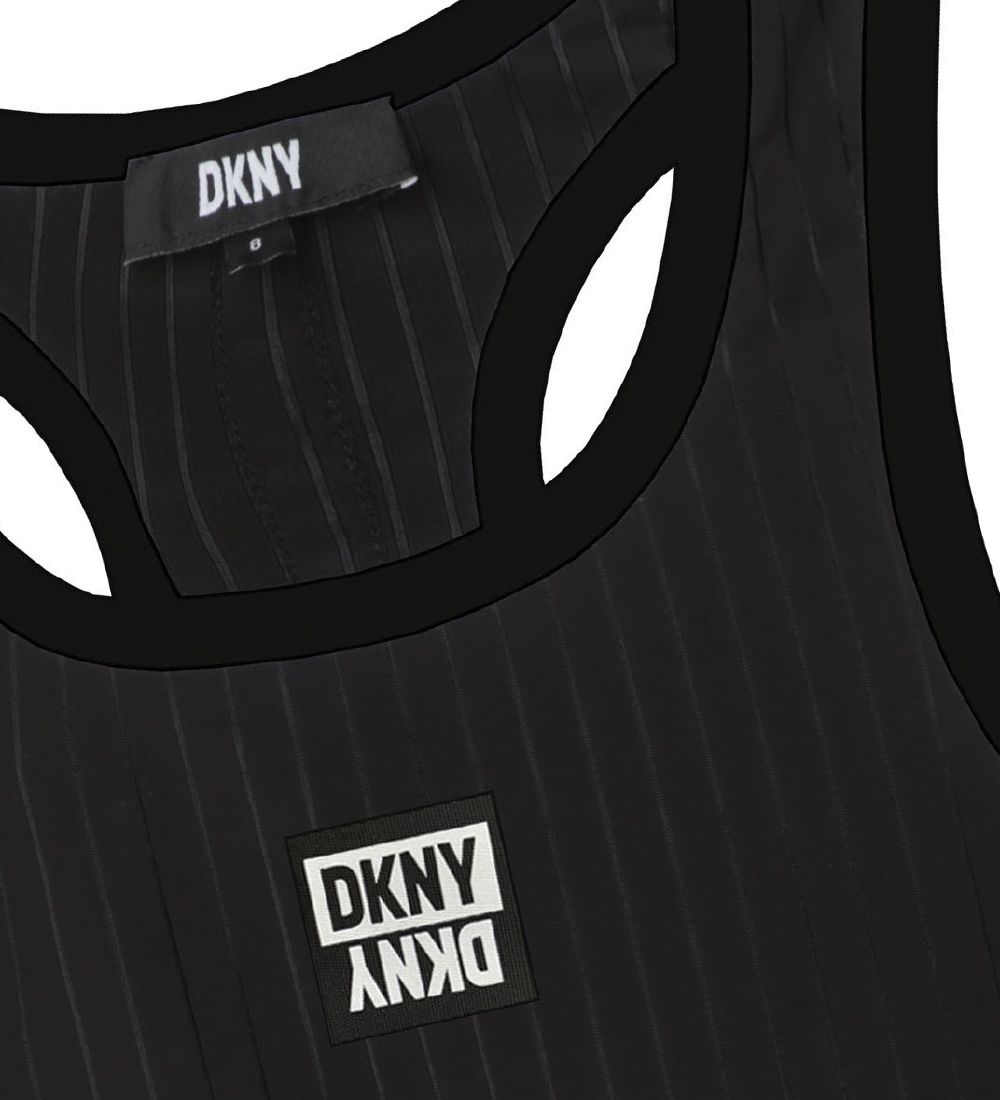 DKNY Top - Sort m. Striber