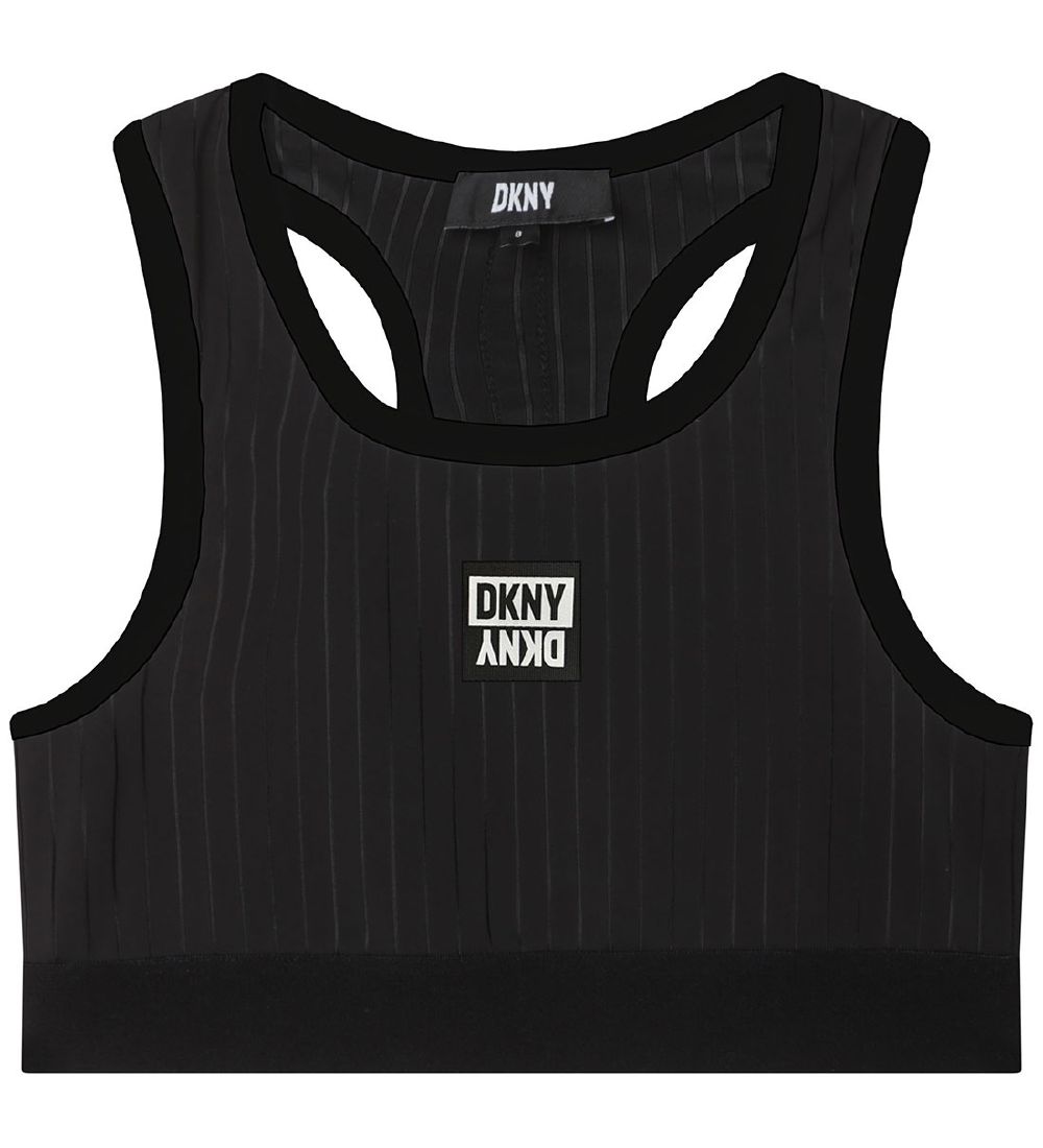 DKNY Top - Sort m. Striber