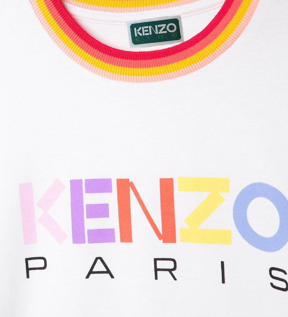 Kenzo T-shirt - Hvid/Multifarvet m. Print