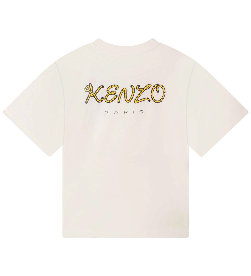 Kenzo T-shirt - Cream m. Tiger