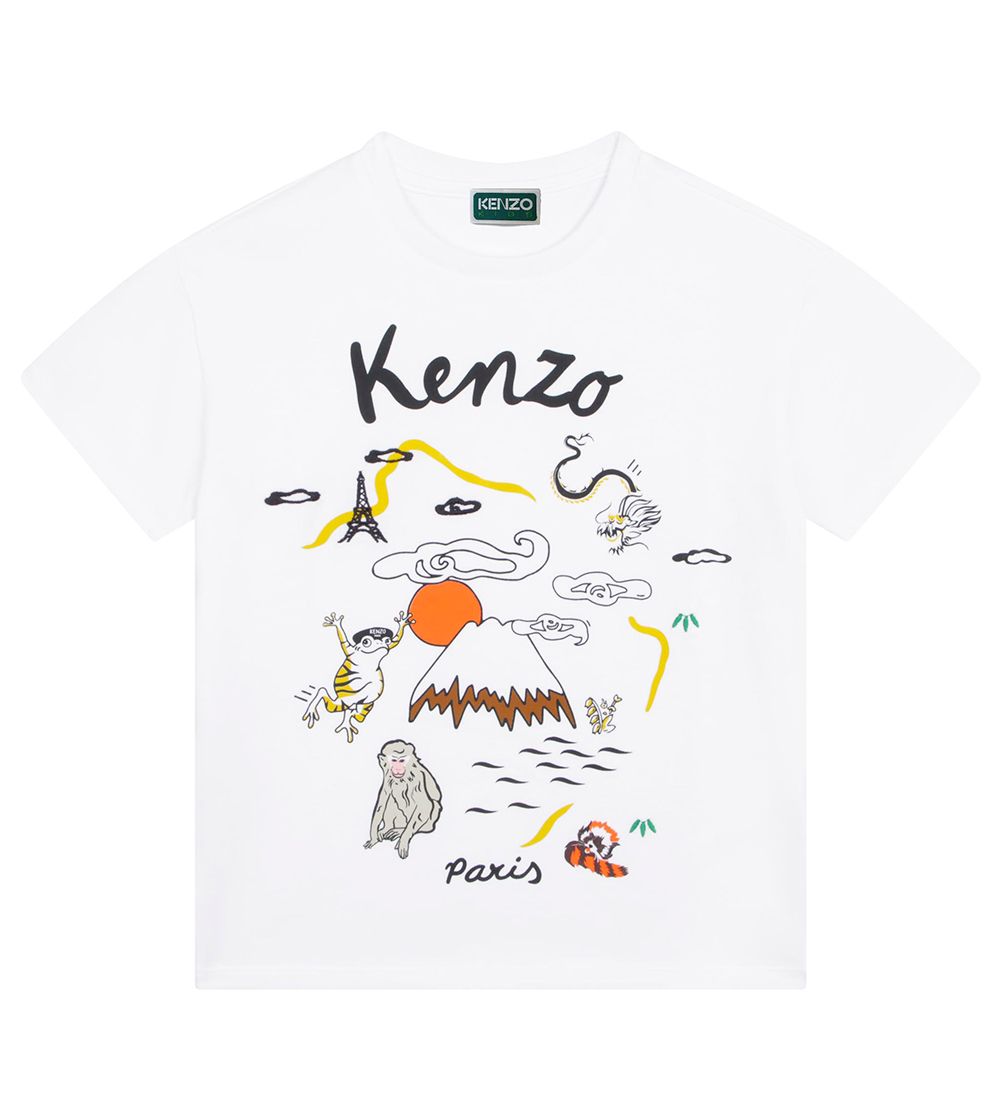 Kenzo T-shirt - Hvid m. Print