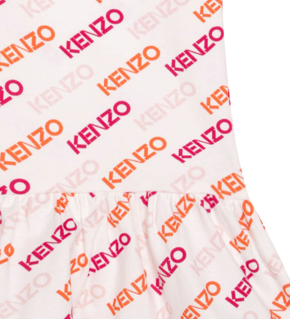 Kenzo Kjole - Hvid m. Print