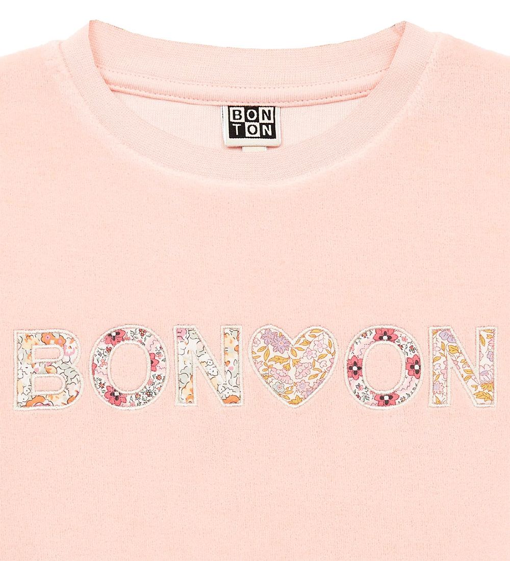 Bonton Sweatshirt - Velour - Rose Conquillage