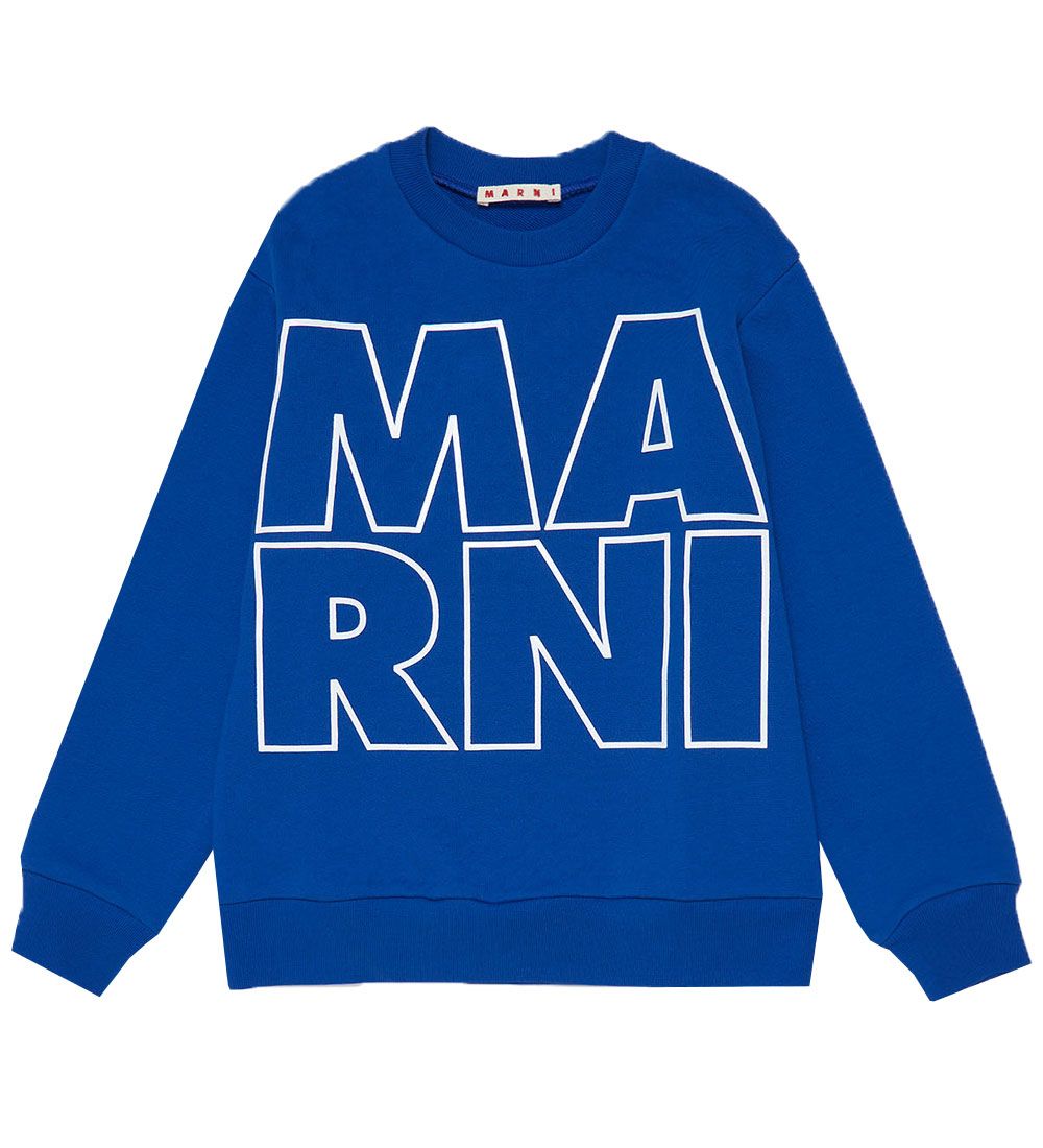 Marni Sweatshirt - Blå m. Hvid