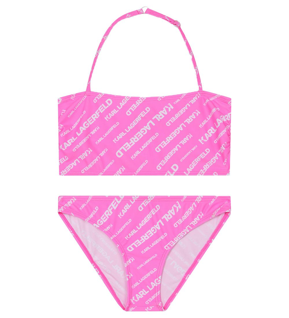 Karl Lagerfeld Bikini - Pink m. Hvid