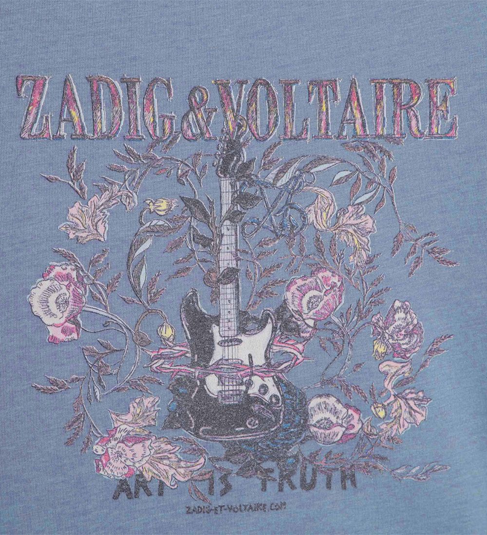 Zadig & Voltaire T-shirt - Stvet Navy m. Guitar