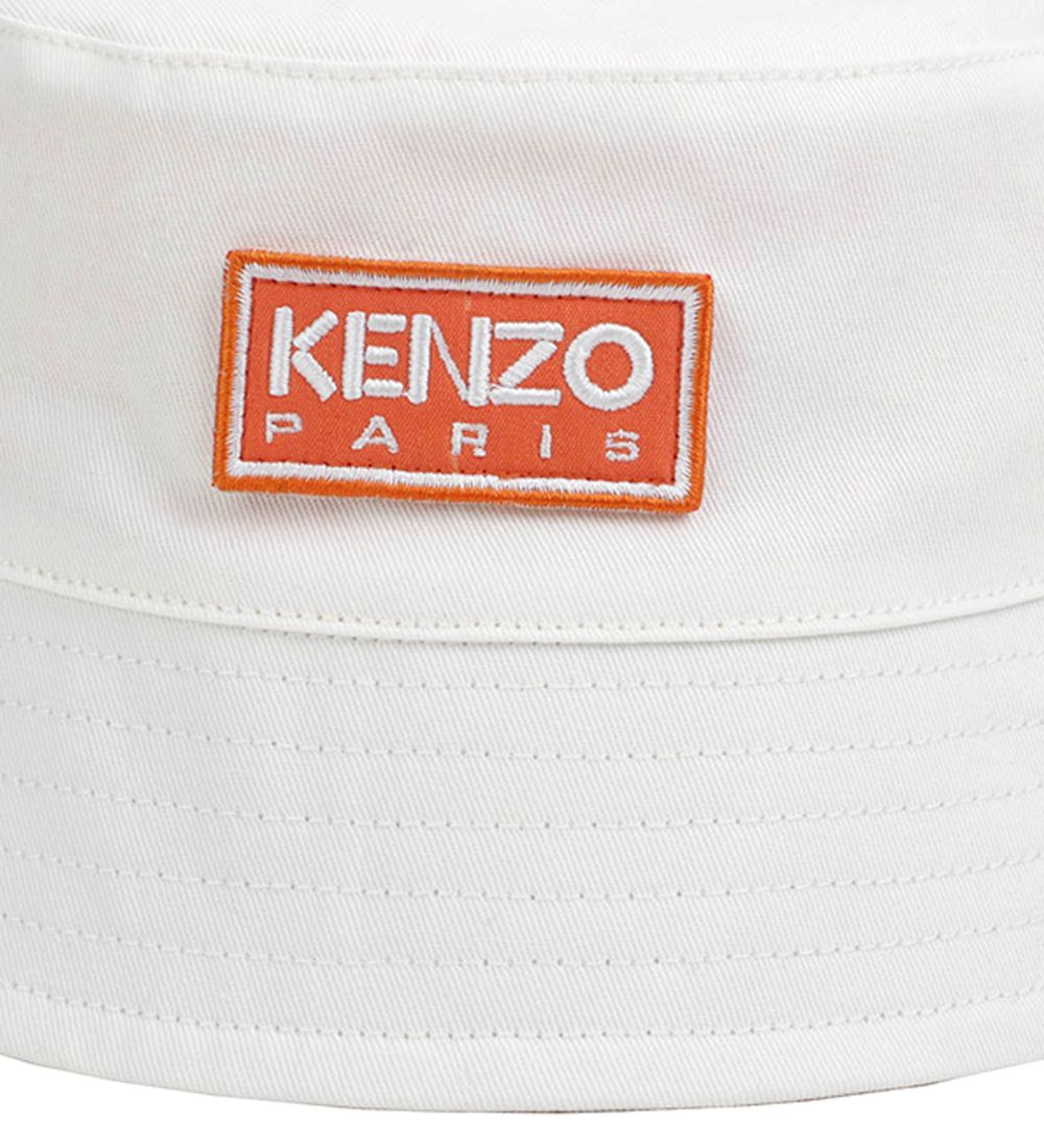 Kenzo Bøllehat - Hvid m. Orange