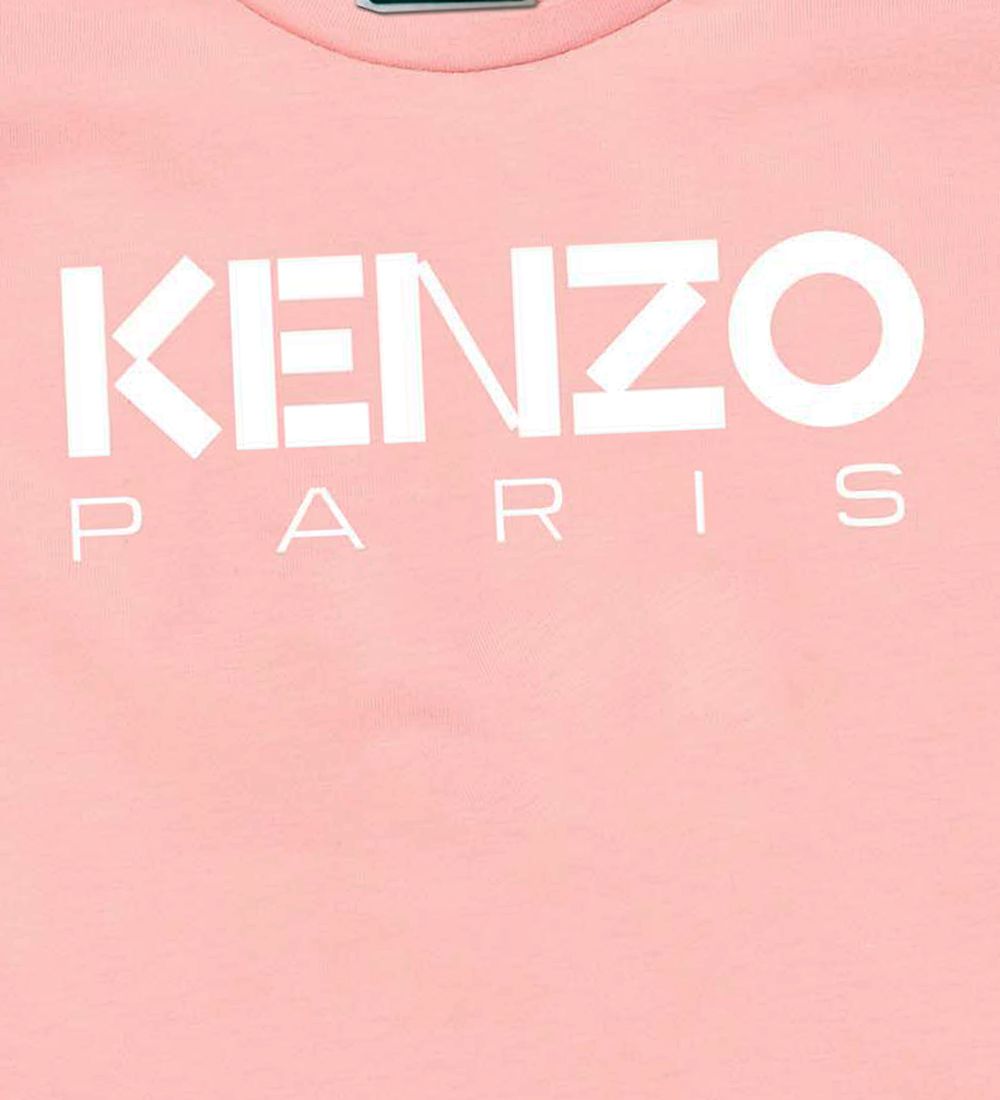 Kenzo Kjole - Rosa m. Hvid