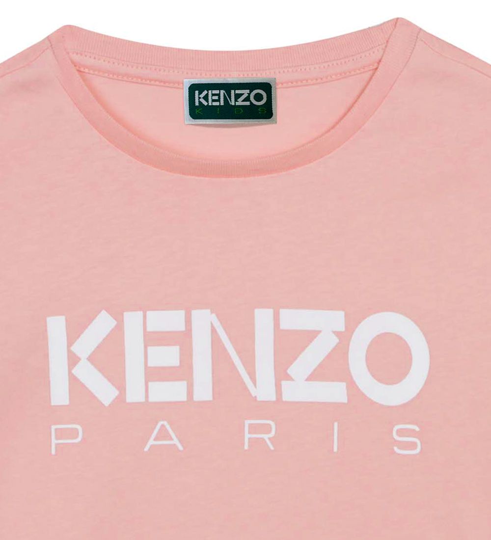 Kenzo T-shirt - Rosa m. Hvid