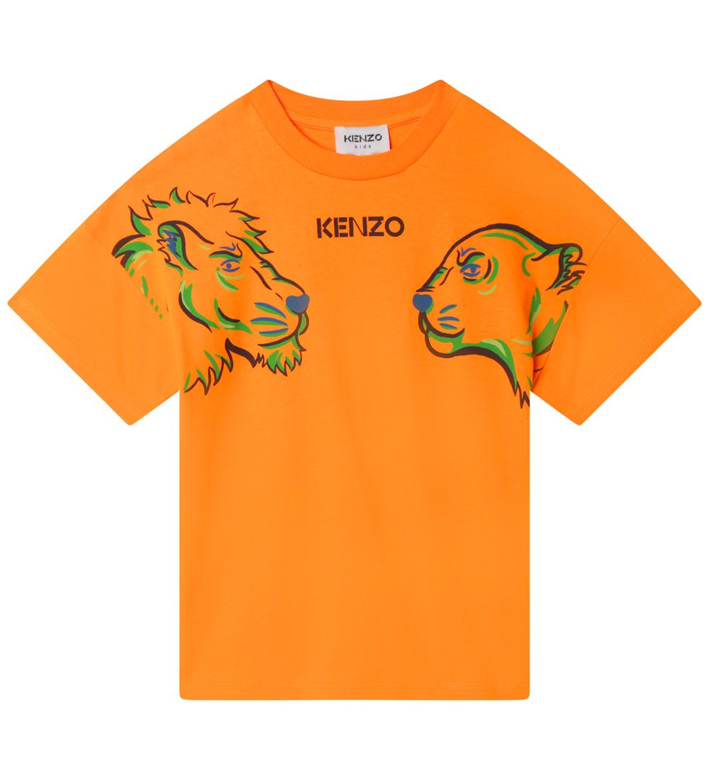Kenzo T-shirt - Orange m. Print