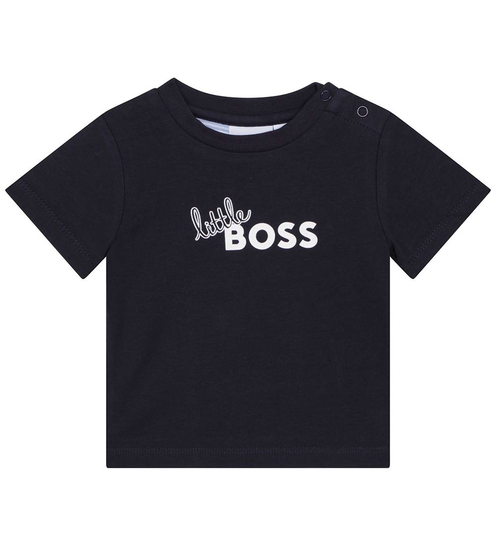BOSS Gaveske - T-shirt/Shorts - Navy/Blstribet