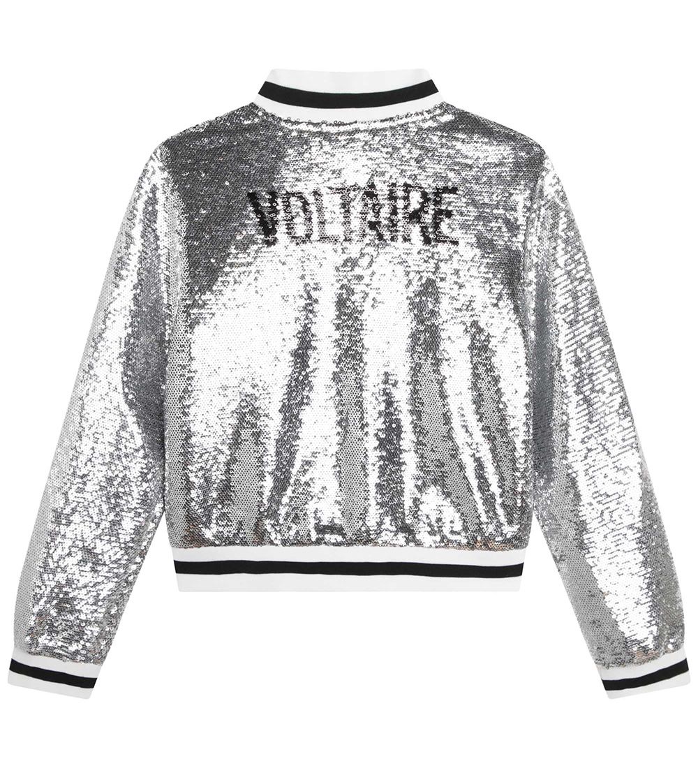 Zadig & Voltaire Jakke - Sølv m. Pailletter